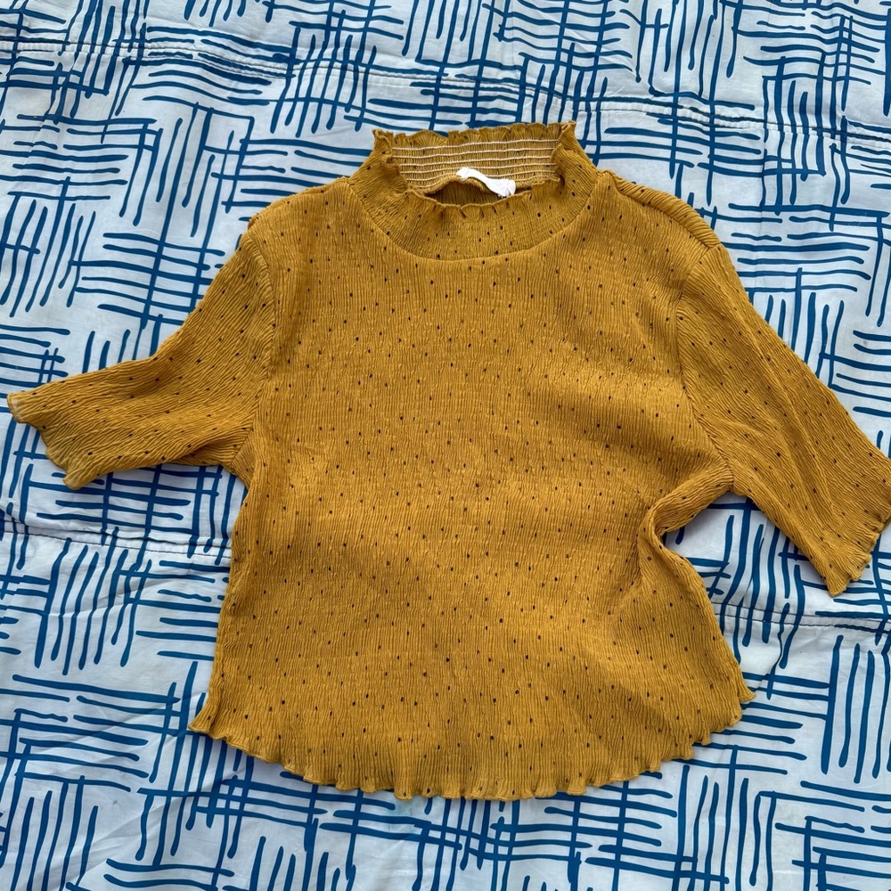 Mustard Yellow Knit Top